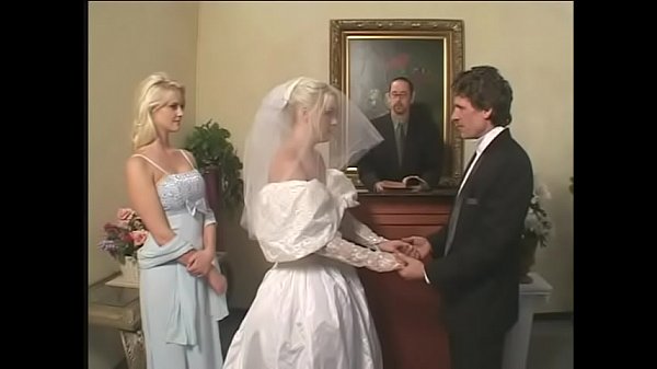 Inncent blonde bride Missy Monroe with nice tits in was desecrated by dnagereous guys in masks during her wedding night