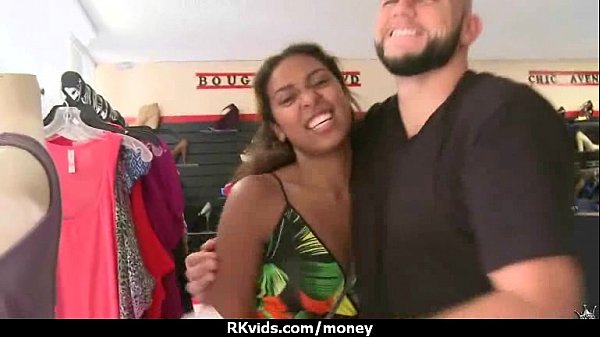 Amateur girl accepts cash for sex from stranger 7