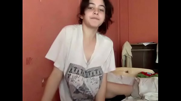 Adorable teen girl lives boobs shows