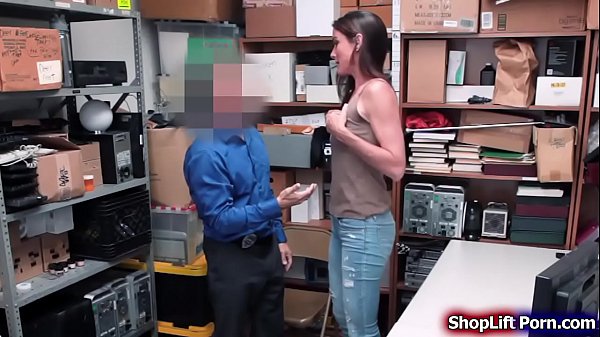 Sexy milf is arrested by an LP officer for breaking the nose of a fellow customer.The officer conducts a strip search to secure that she dont have anything she steals.The officer tells her that,he wont call the cops if he can do what he wants to her.