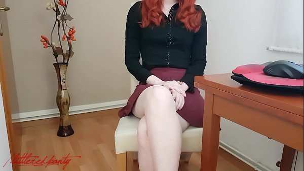 Extremely wet redhead teacher shows you how to pleasure yourself!