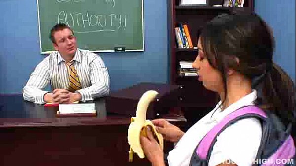Slutty teen Sisi Sinz teasing her teacher in classroom