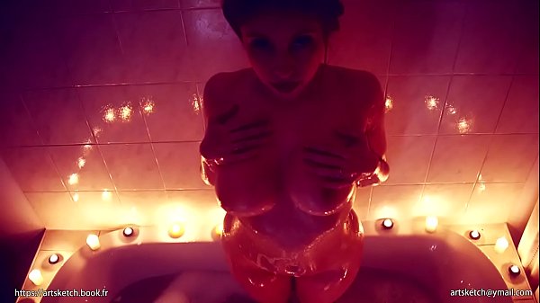 Alixia busch video sexy and hot take nice bath with candles