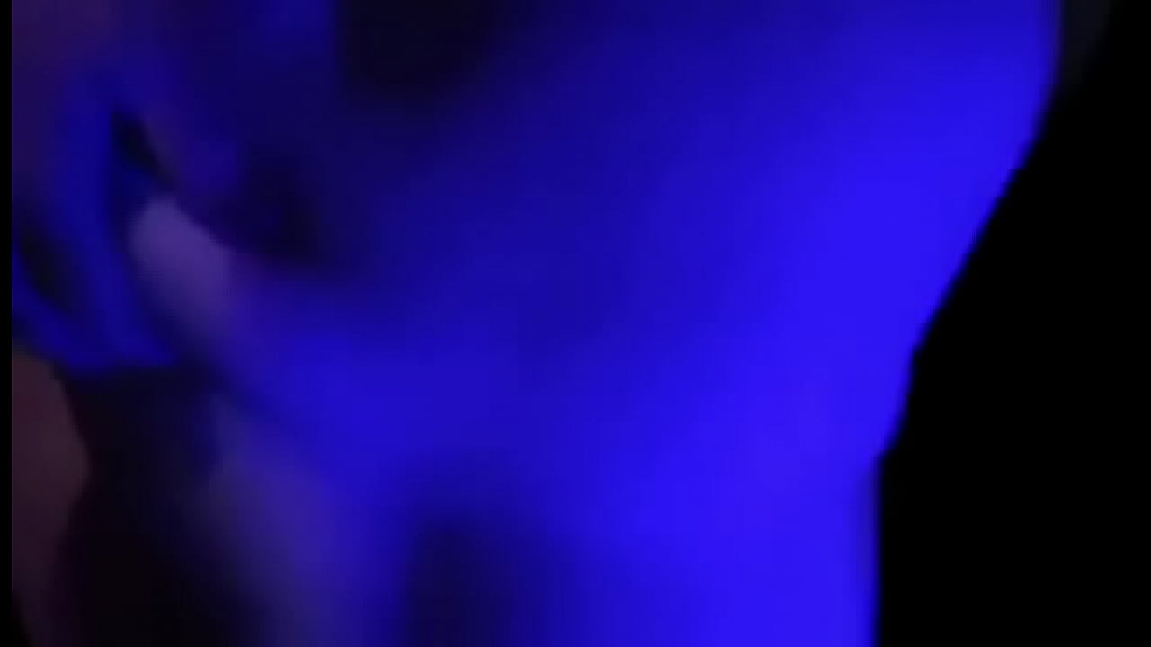 Doggy style in blue light - ride the wave to cum