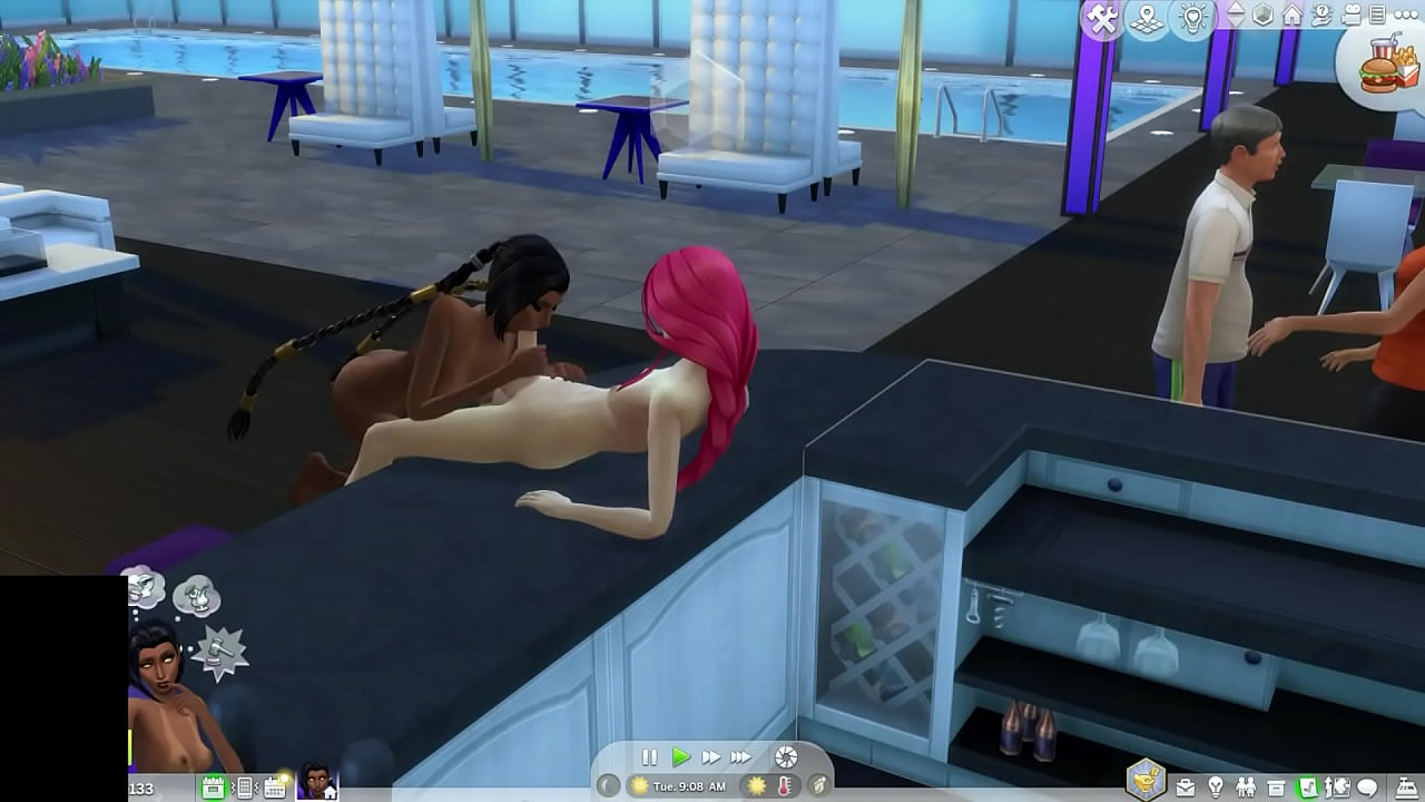 sims 4 futa fun in party and with chubby girl