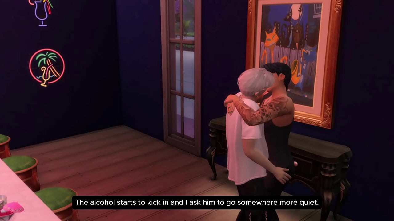 Sims 4 mafia boss stuffed with cum in a bar toilet