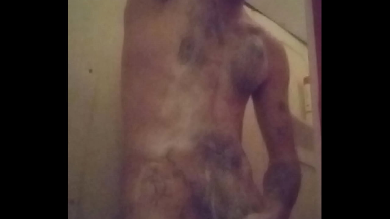 Soapy shower stroking