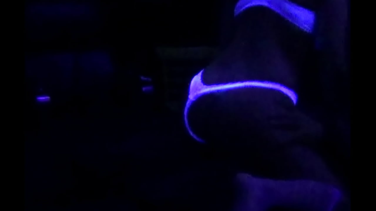 Young Woman Has Sex Under Black Light