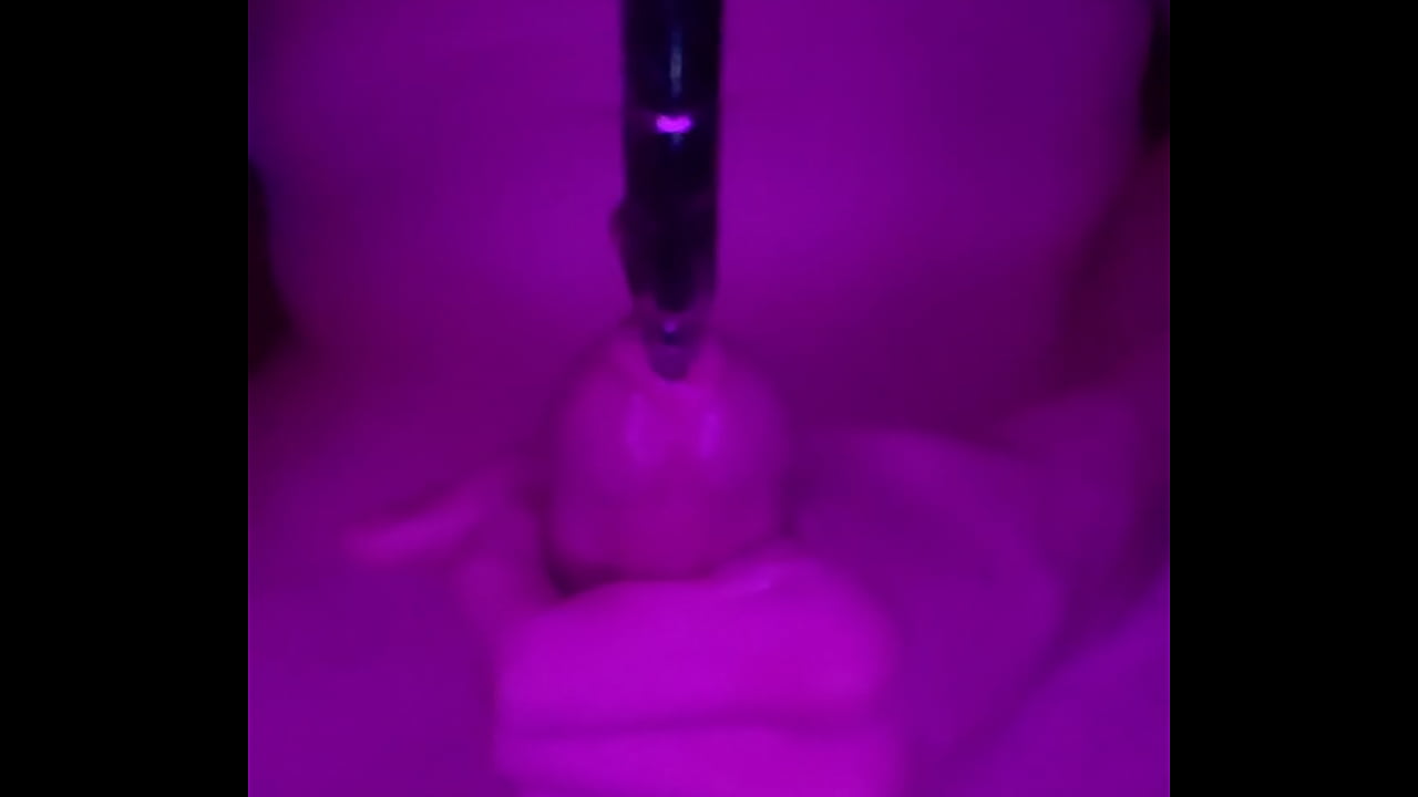 Dickhole vibrator, lighting, and cumshot