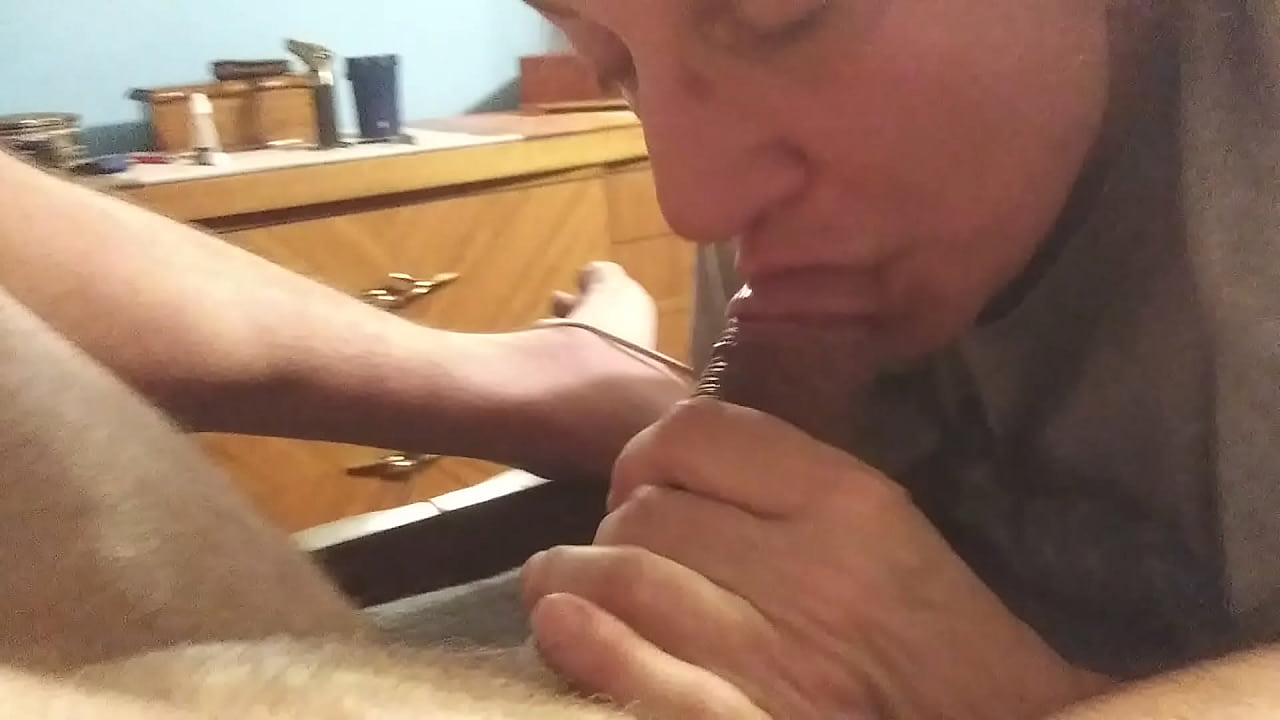 Trying to swallow my cock