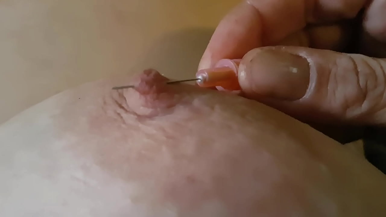 I love the pain of pushing a through my hard nipple, then playing with it to make me cum incredibly hard