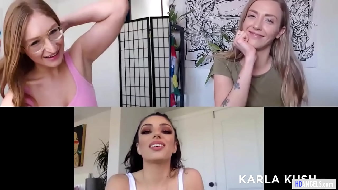 Sexy Lesbians Masturbating Via Skype