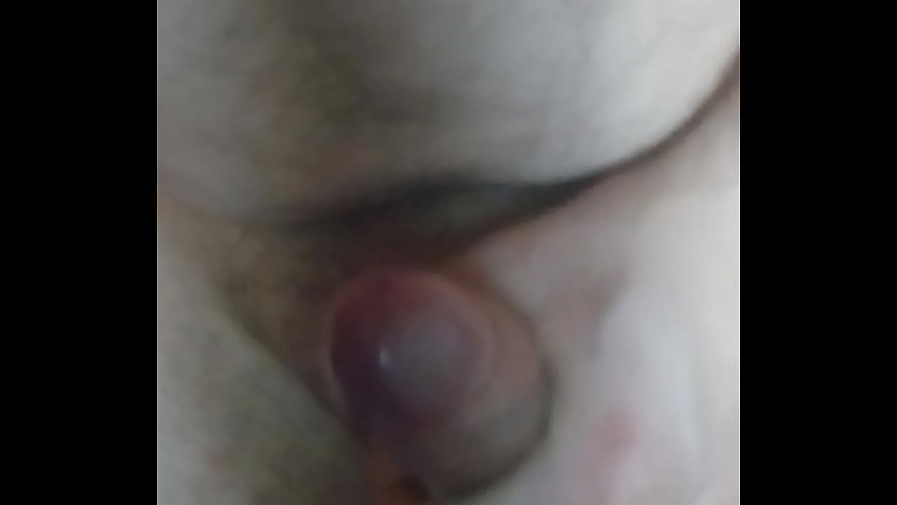 Uncut cock cums