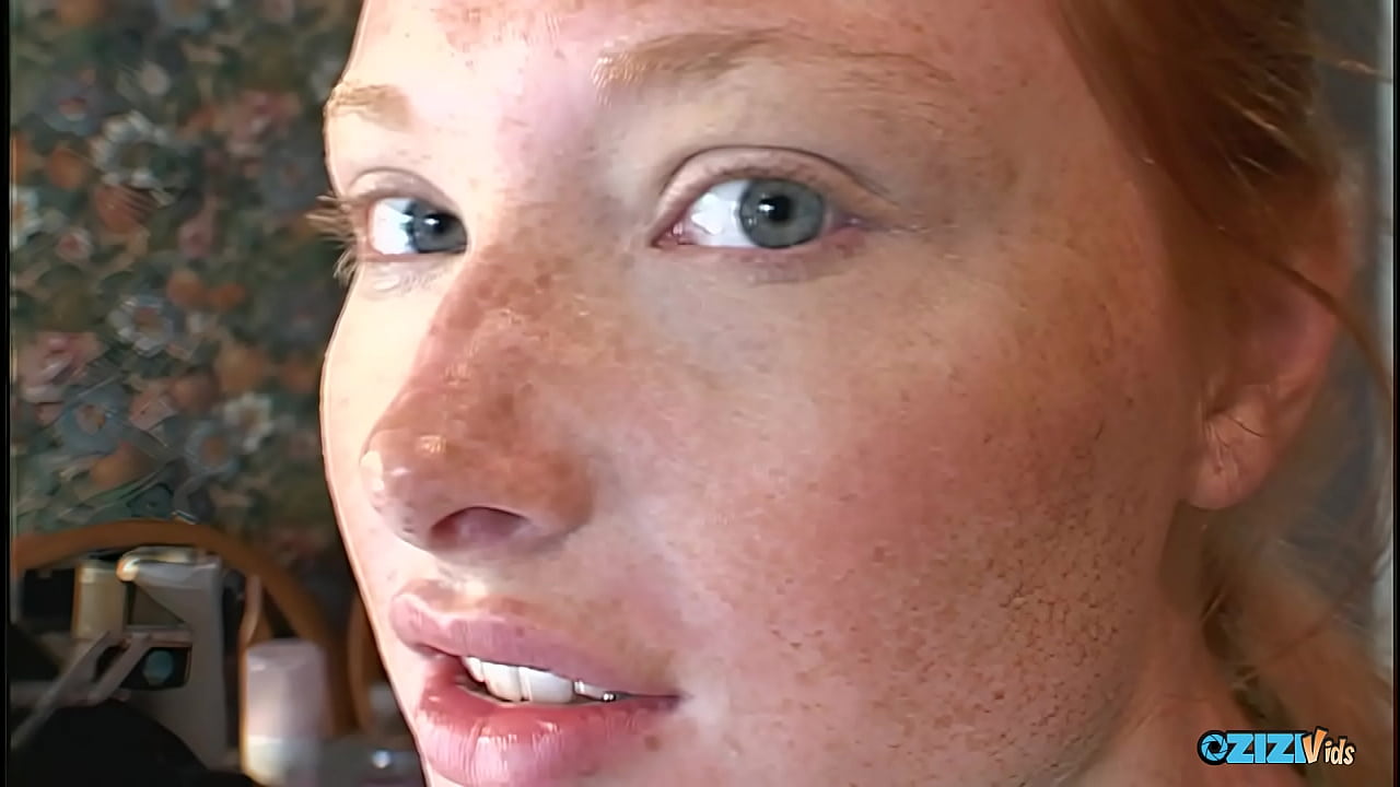 Ginger beauty with freckles loves to get dicked by two cocks
