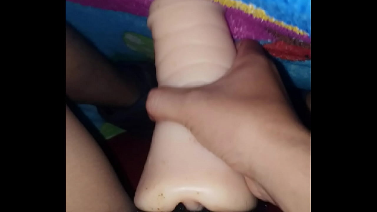 Male masturbation with toy