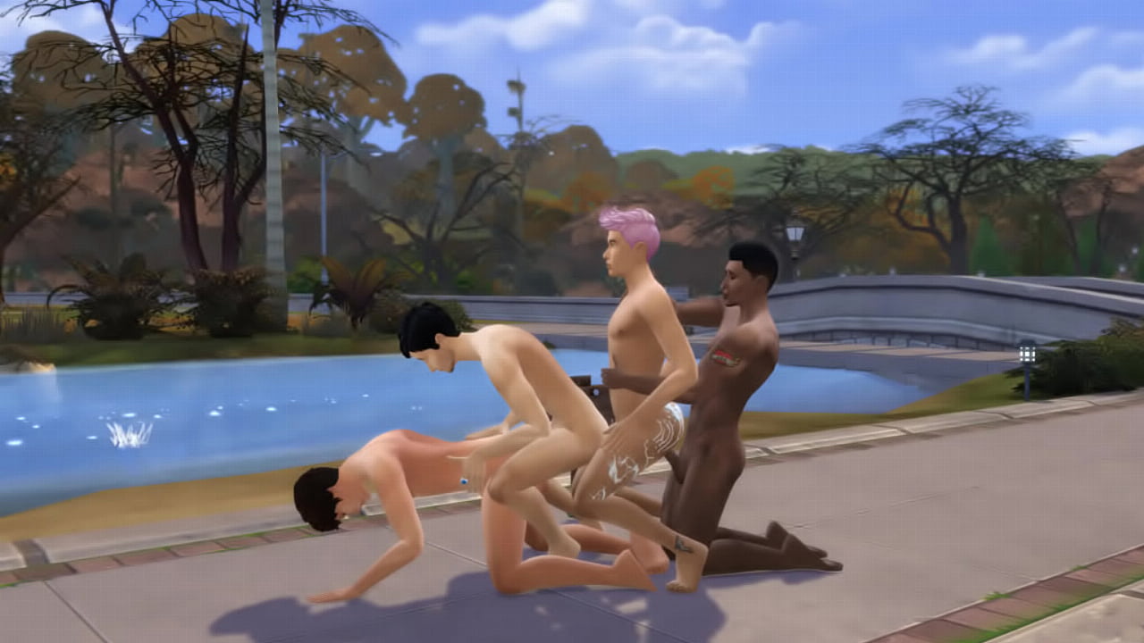 Animated Homosexual Group Sex in the Wild