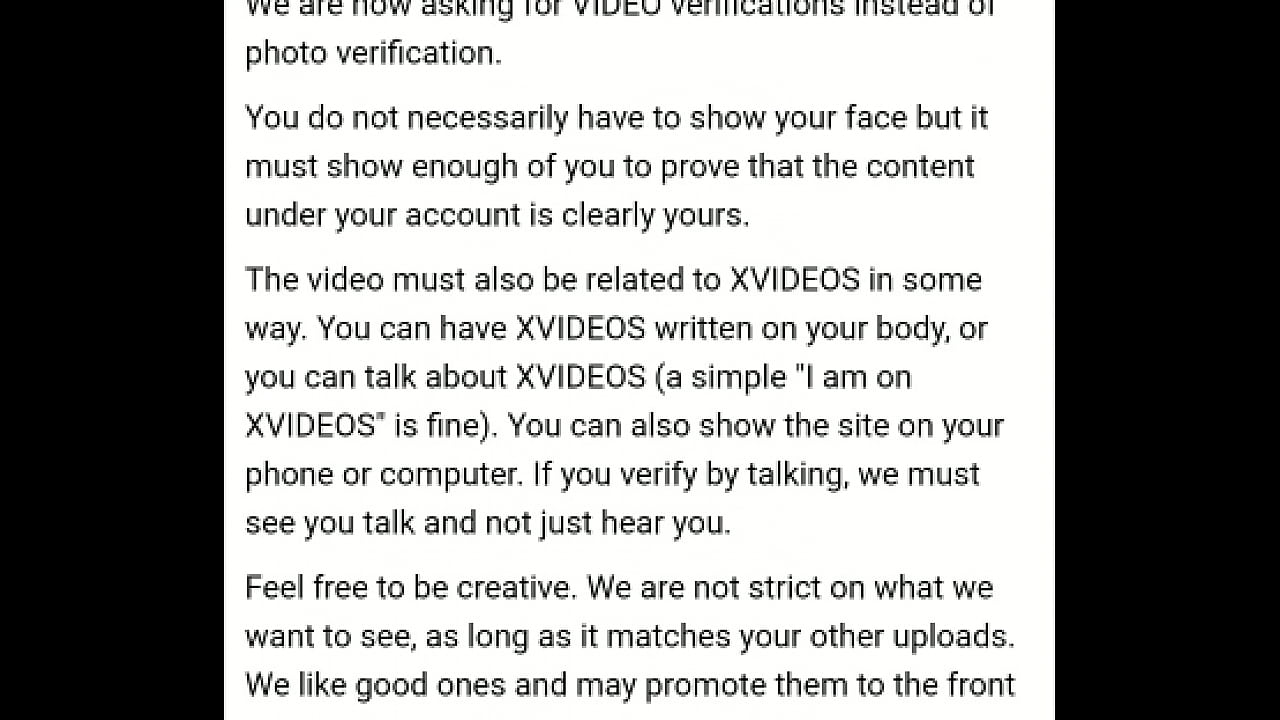 Verification video more my account