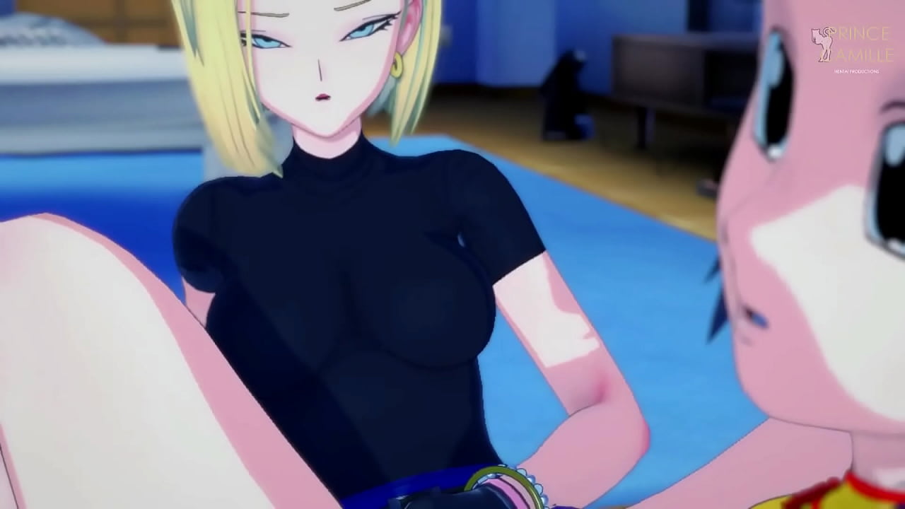 Android 18 and Chi Chi have lesbian sex rubbing their juicy pussies together