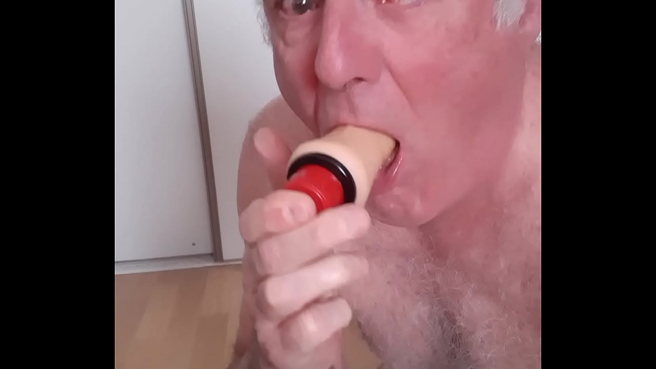 Deepthroat with a dildo coming out of my filthy ass.