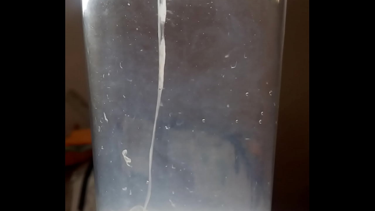 Tons of cum in a glass of water