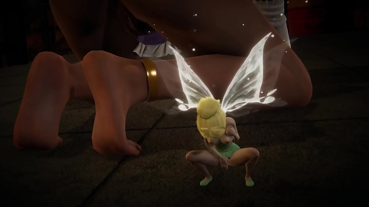 Esmeralda watches Tinkerbell's masturbation - Disney