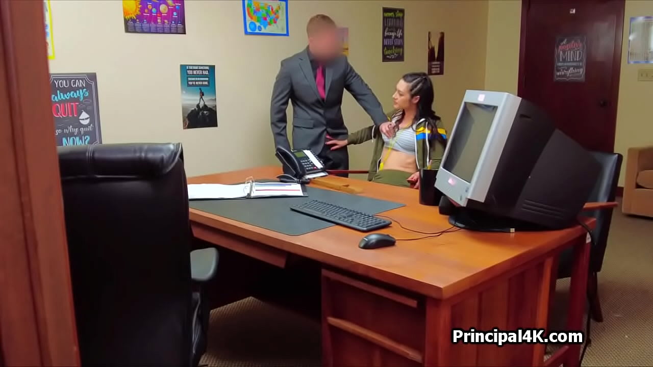 Teachers meeting in the office for a quickie