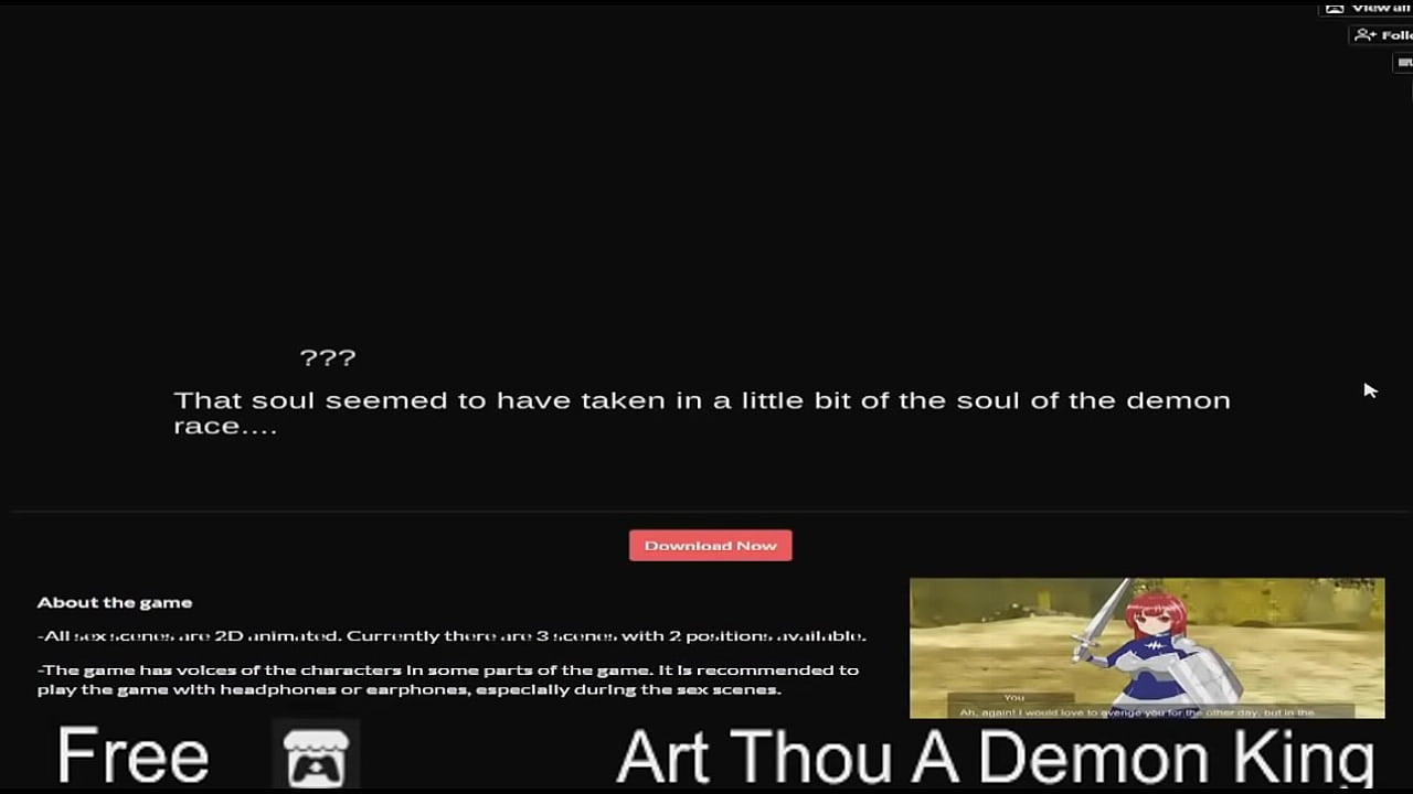 Art Thou A Demon King (free game itchio ) Simulation, Adventure, Role Playing