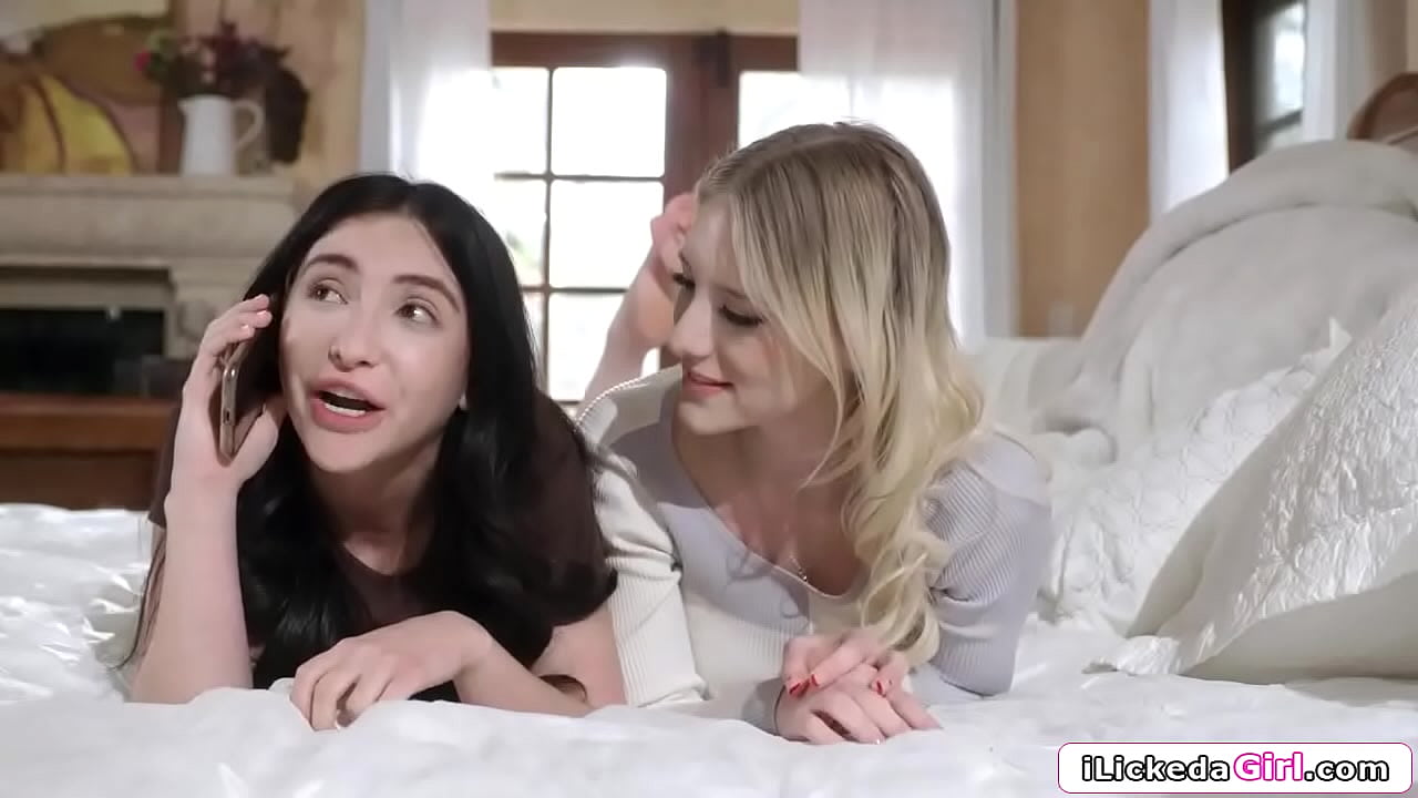 iLickedaGirl.com - Lesbian teen and her girlfriend invite their blonde classmate for a threesome.They kissing then facesit her.The blonde petite rims her ass.