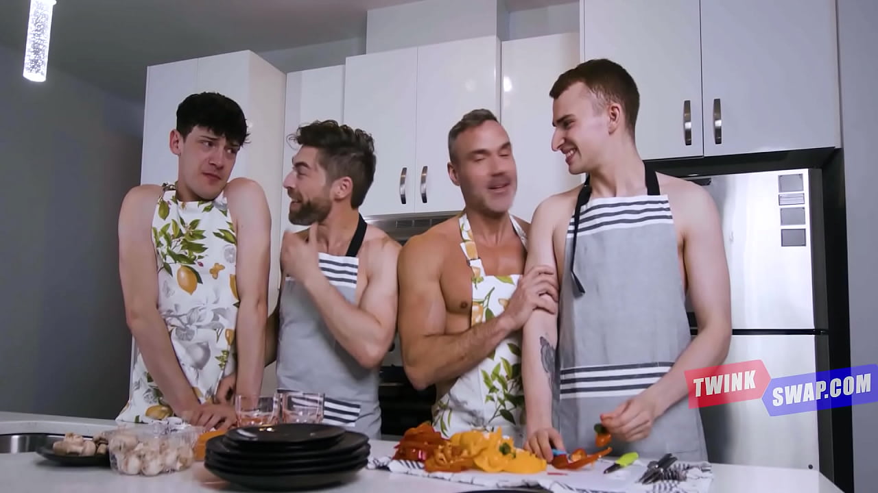 Swap Step Sons Fucked By Apron Wearing Step Fathers