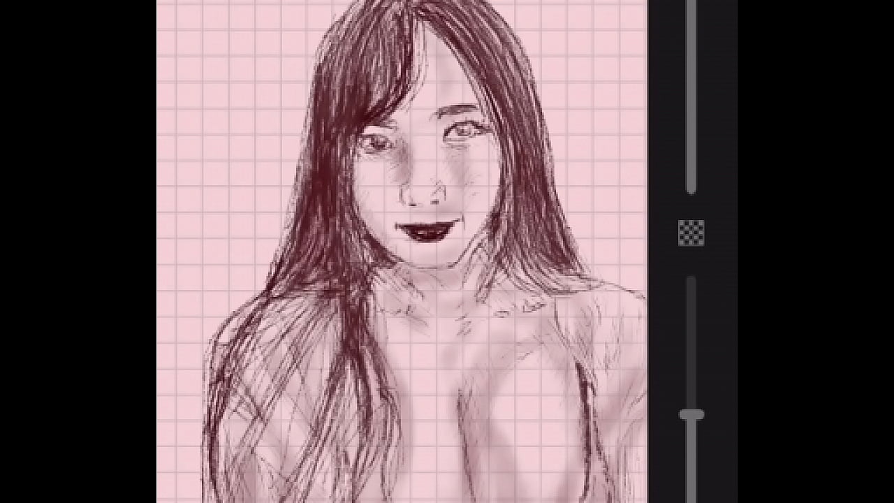 Drawing woman’s beautiful and exuberant