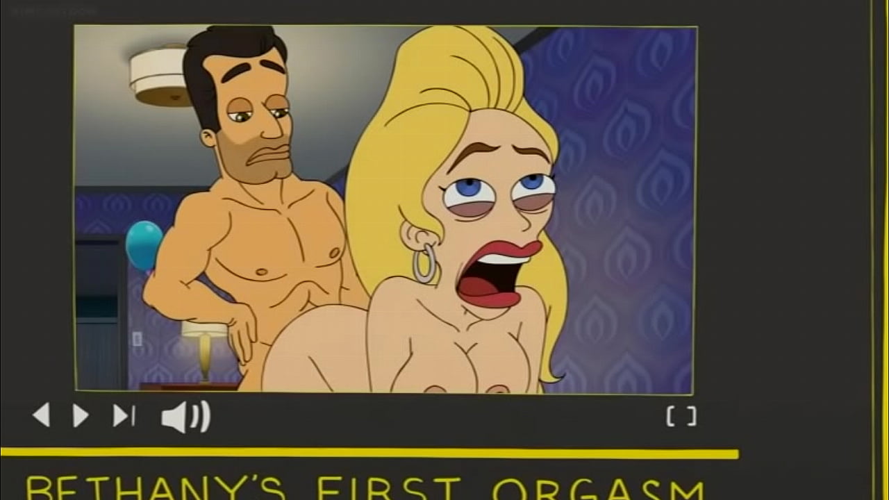 Big Mouth Jessie watches Porno Clip