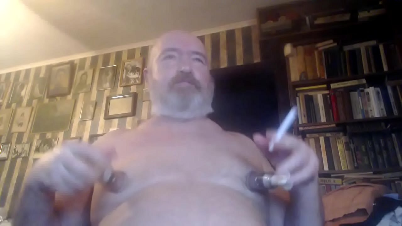 masturbation of big nipples and micropenis of russian fag with expander