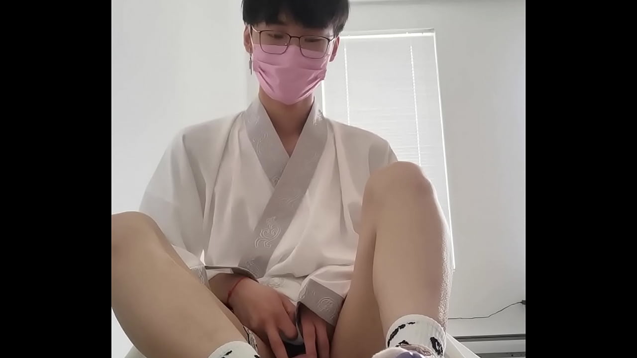 cute asian hanfu femboy twink socks tease you and huge load cum traditional chinese clothes