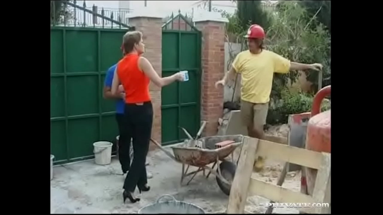 Jackie Takes Drinks to Construction Workers and Gets Fucked in a 3 Way