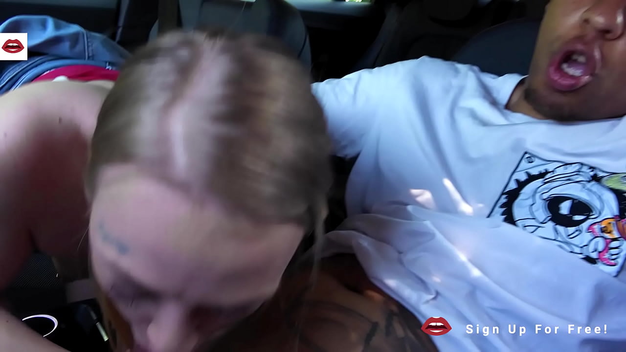 Black man bangs white woman in car - almost caught - MISSDEEP.com