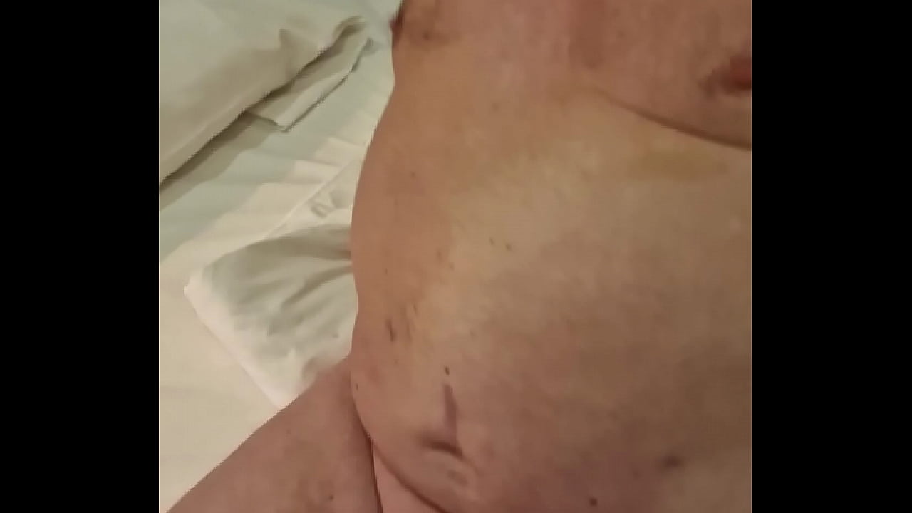 Old man strip and horny in hotel