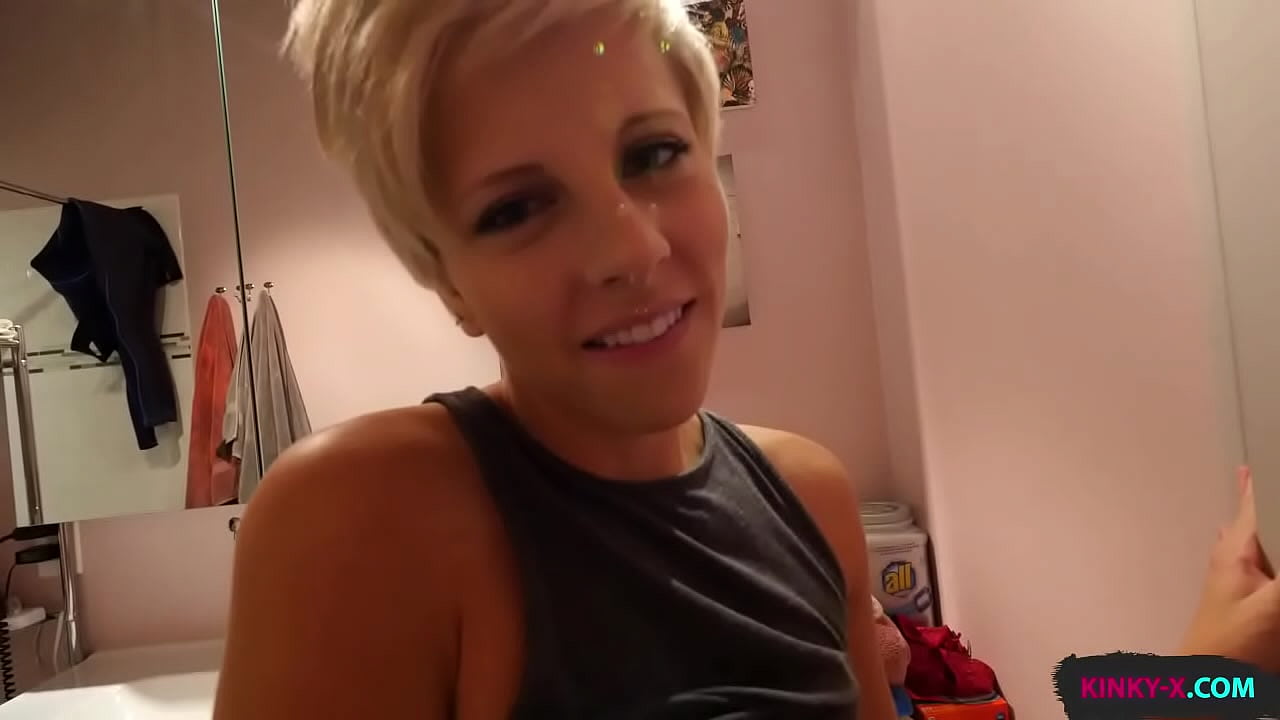 My stepsister masturbating in a bathroom she was on her knees sucking my dick despite my non-stop protests - Makenna Blue