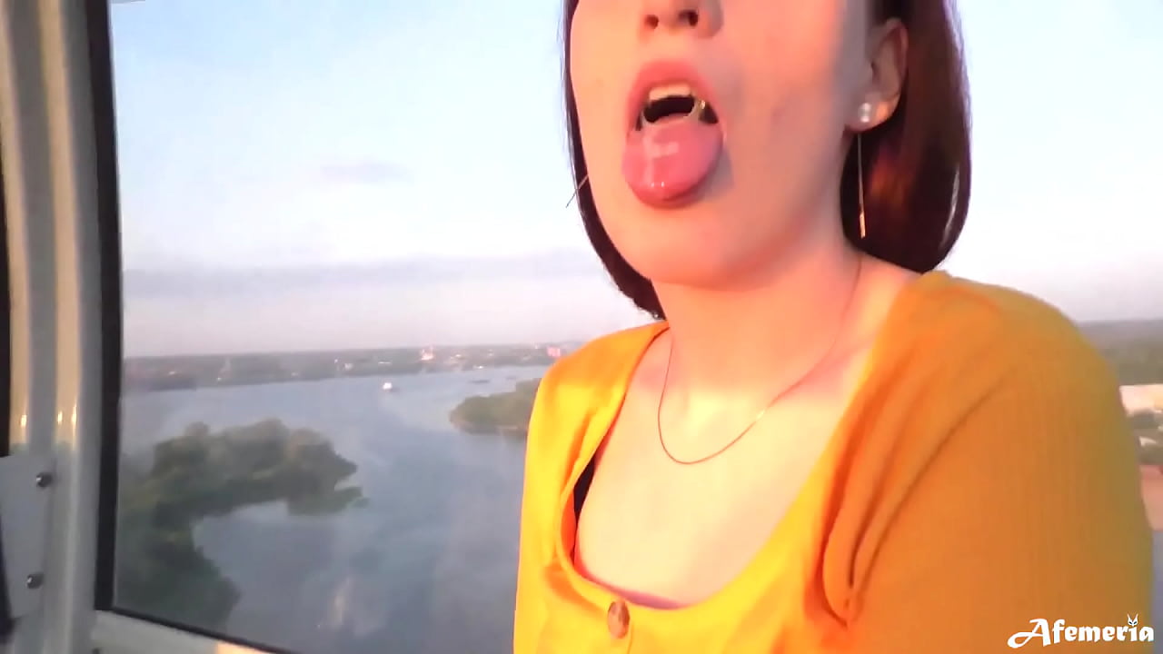Funicular Blowjob with Cum in Mouth
