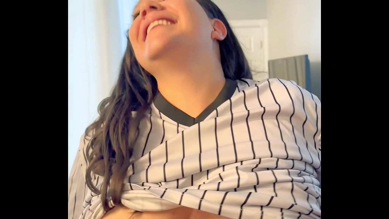 Latina sillyslutwife exposing her fat boobs and holding her big natural tits