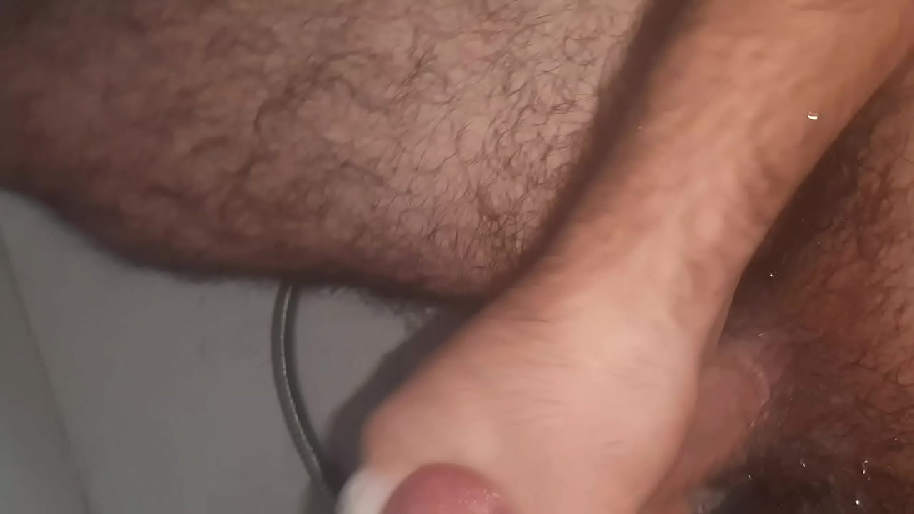 Hairy young guy masturbation