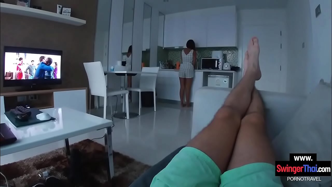 Amateur Asian European couple home blowjob and fuck