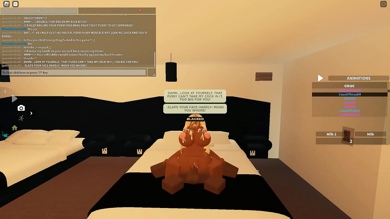 Roblox ebony slut got this fat BBC into her holes