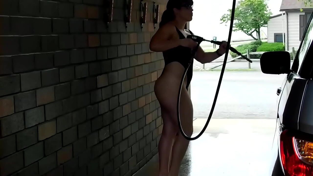 Thong bodysuit- public car wash