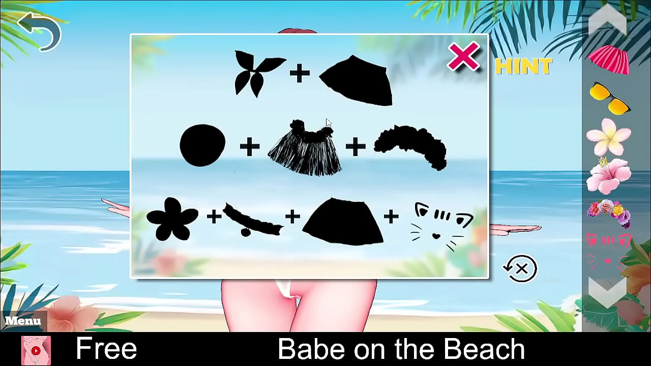 Babe on the Beach (free game itchio) Puzzle,  Quest