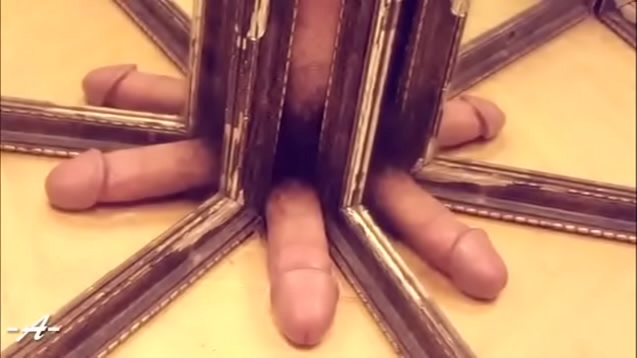 shooting sperm hands free cum reflected in mirrors