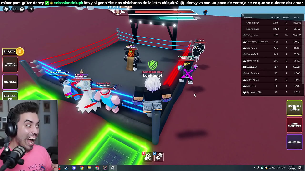 Pelea de box en roblox