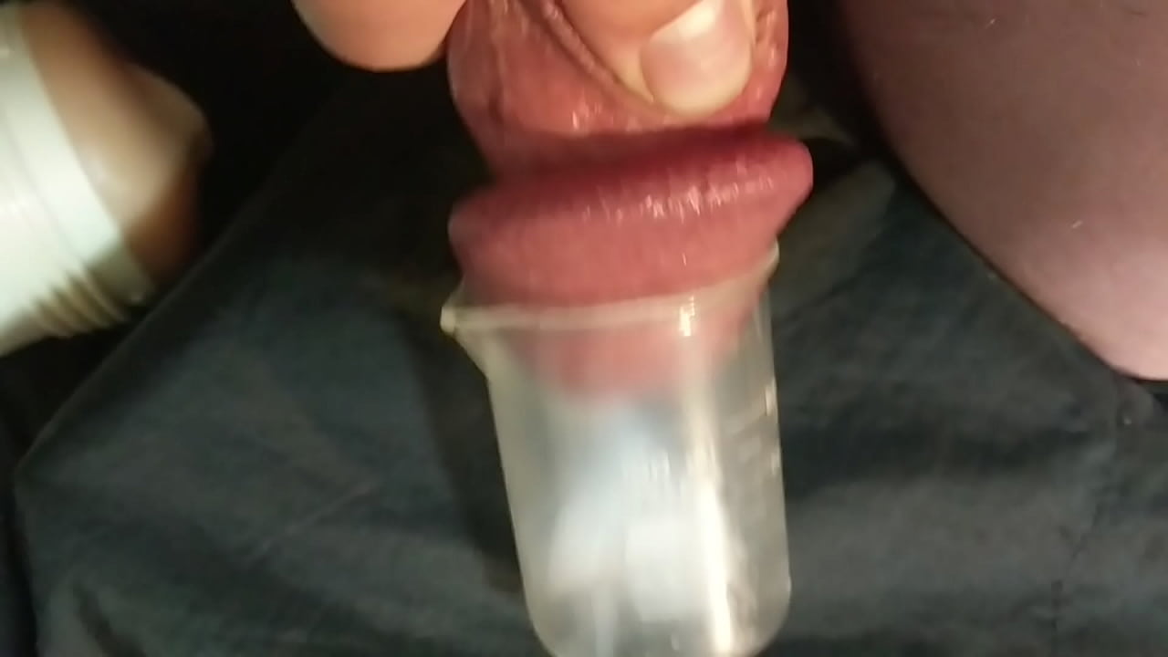 Cum in a shot glass