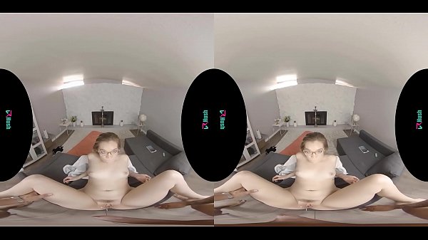 Cute blonde in glasses wants you to fuck her and fill her full of cum in virtual reality