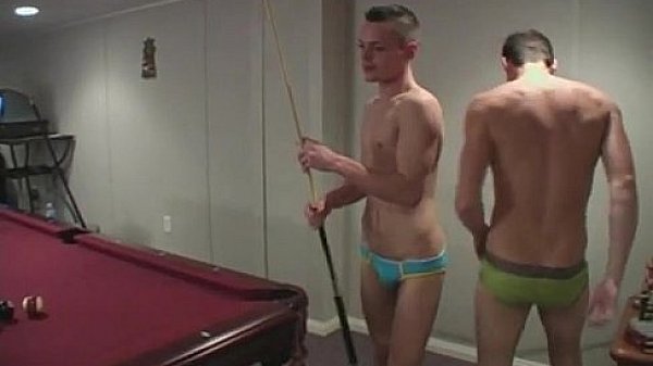 Gay clip of An guiltless game of pool, all of a sudden turns into a