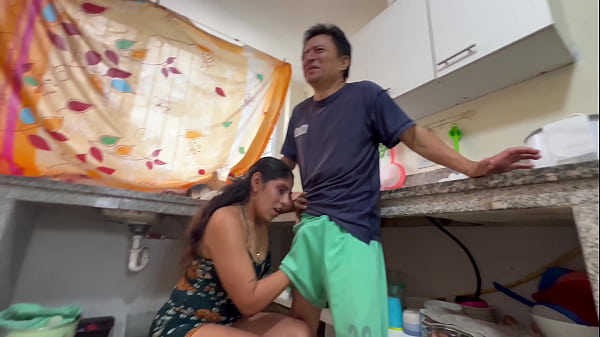 Busty stepmom watches and masturbates while watching her perverted stepson fuck the horny neighbor